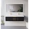 Castello Usa Thames 60-inch Black Vanity Set with White Top and Gold Handles CB-MC-60BLK-GLD-20146-WH - alternate 7